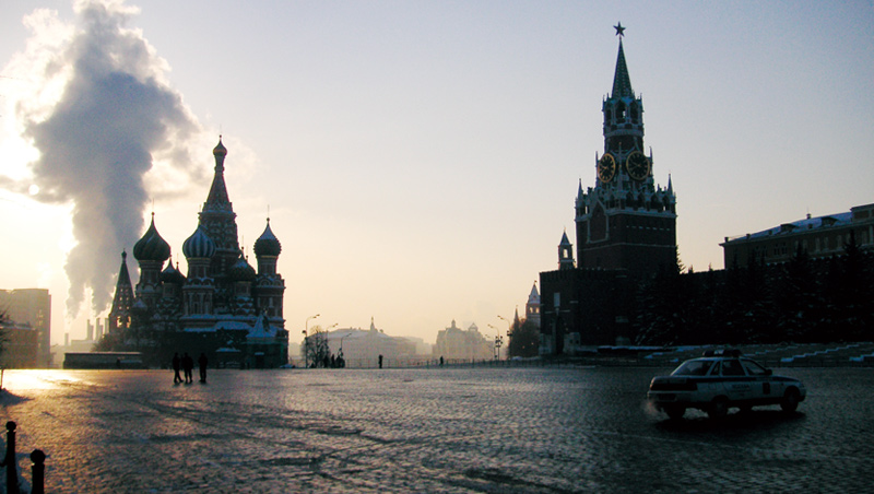 夏季豔麗的莫斯科紅場，冬季因白雪的調和，顯得更加美麗耐看。